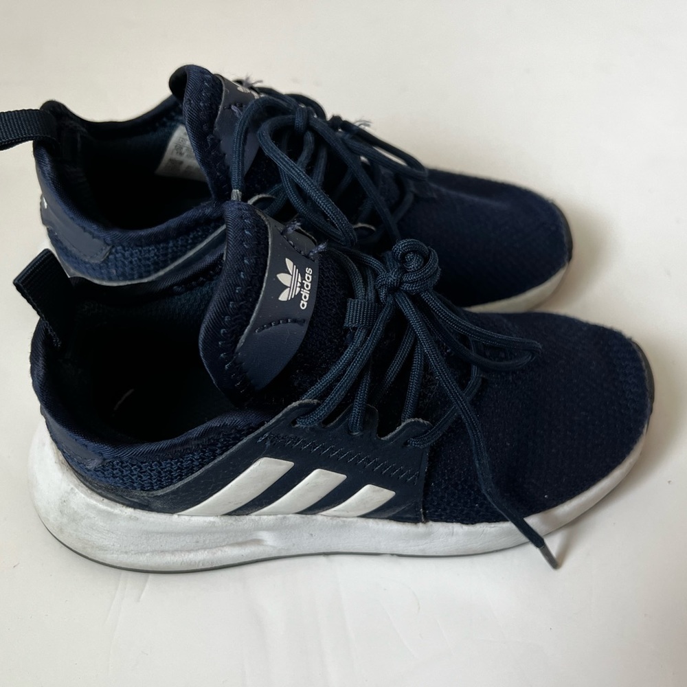 Boys Blue and White Adidas Tennis Shoes